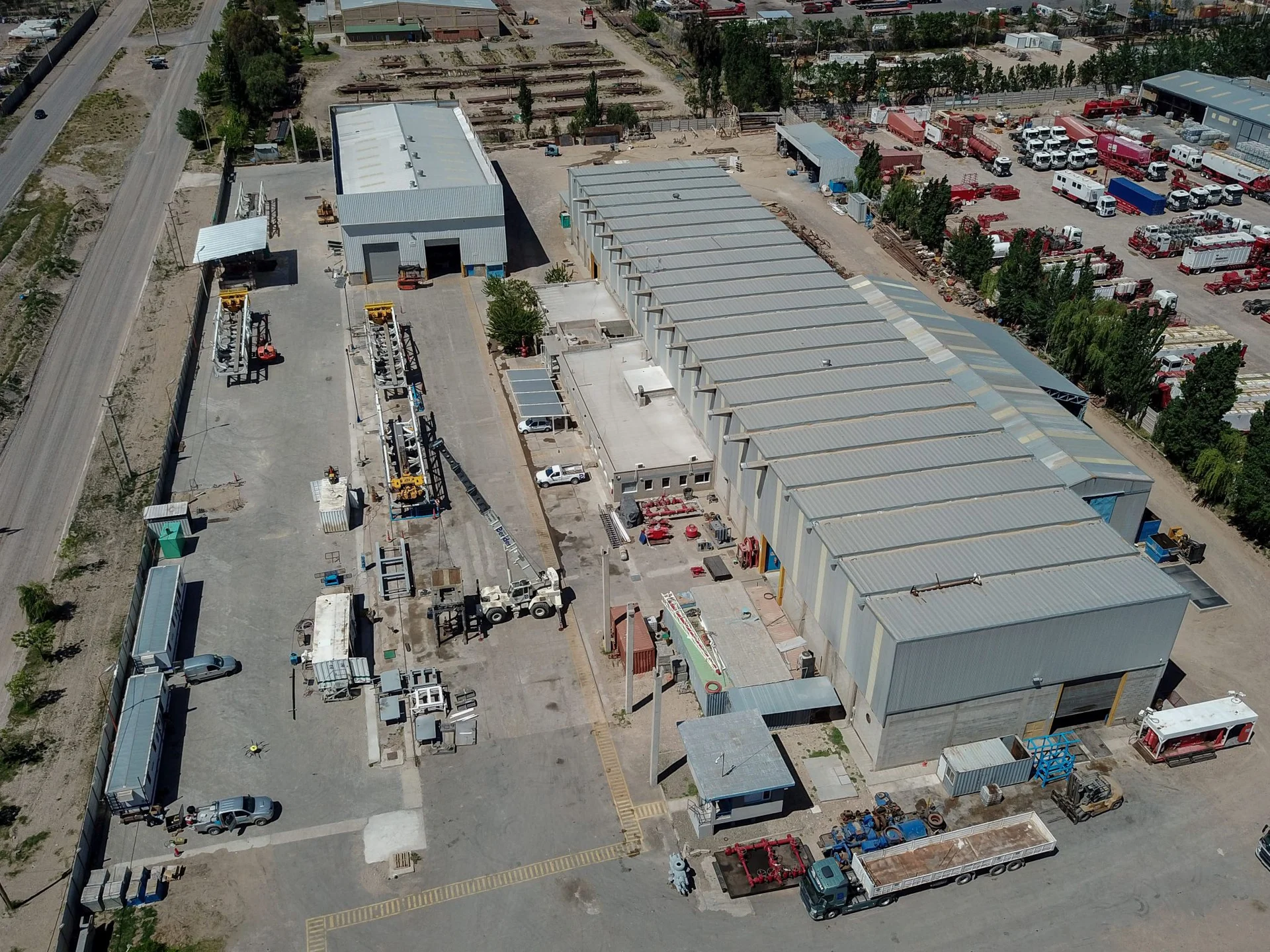 Vista aérea de la planta de Industrias Bender en Neuquén